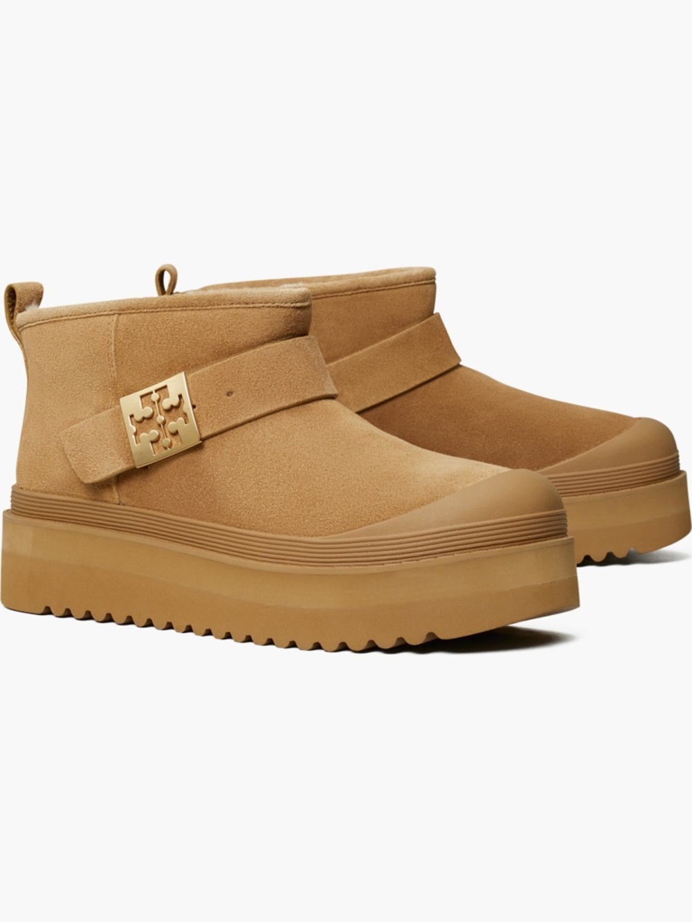 NEW Tory Burch Mellow Genuine Shearling Lined Platform Boots